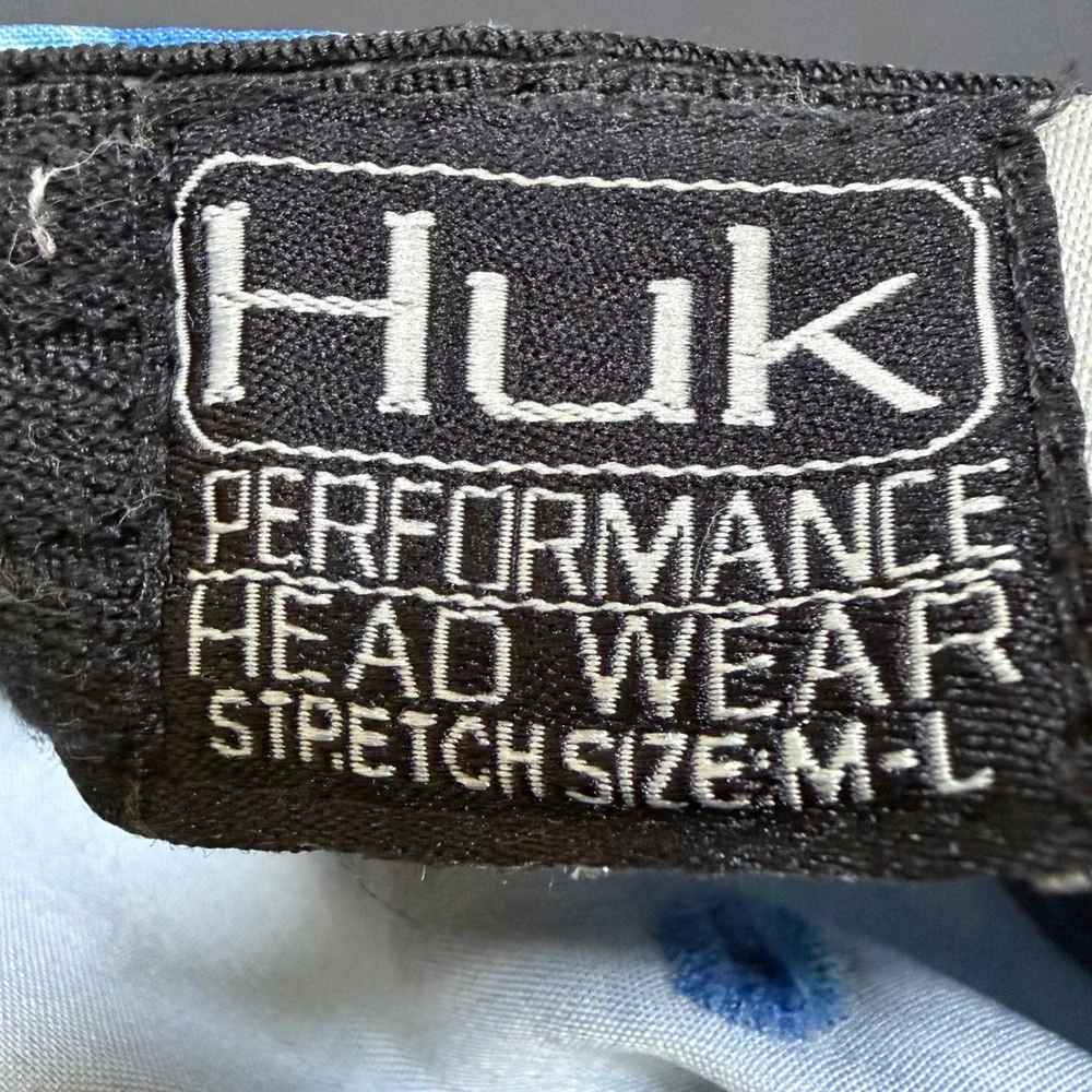 Huk Performance Fishing Hat Kryptek Pontus Blue Camo Stretch Fit Cap Mens M-L